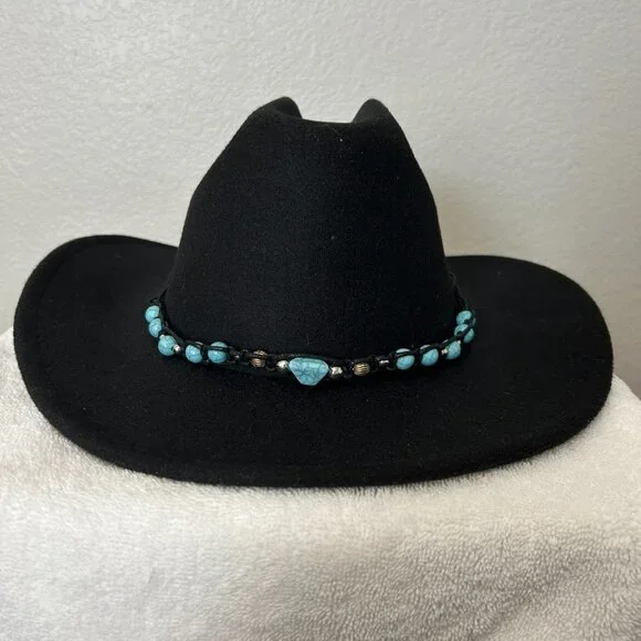 NWOT Cowboy/Cowgirl Hat Band With Faux Turquoise Stones SKU 172 - Picture 2 of 5